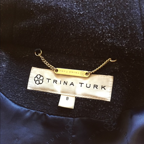 Trina Turk navy blue wool coat - Picture 3 of 3